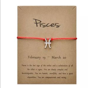 New Pisces bracelet with red rope